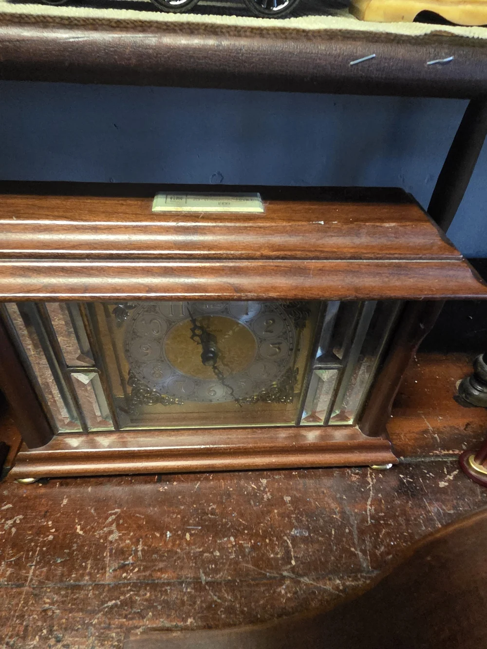 Vintage ANSONIA GOLD MEDALLION Mantel Clock